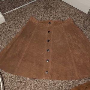 Forever 21 Suede Chesnut Skirt
